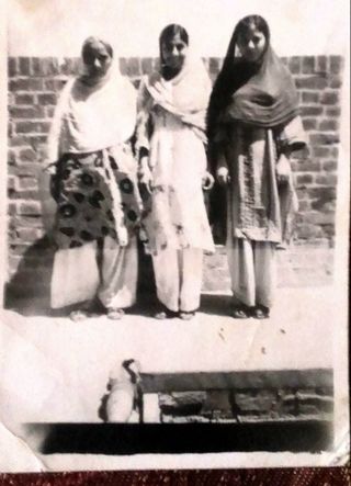 Hussein Bibi with daughters Khursheed and Hafiz  1960
