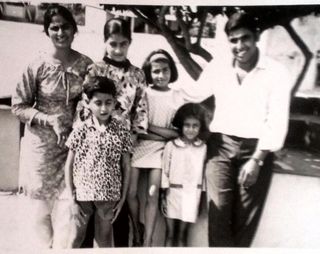 Khalla Ramzana wife of Mr Bashir with her family and friend Bhaijan Chake. 