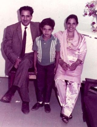 Mum, Dad and Mujahid in our Nairobi West home.