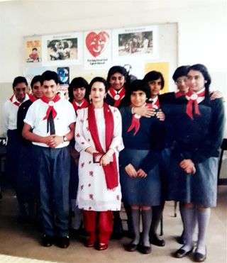 Devoted members of the Red Cross Society at the Academy.