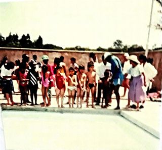 The annual swimming gala at the pool in the school. This was a much awaited occasion. 